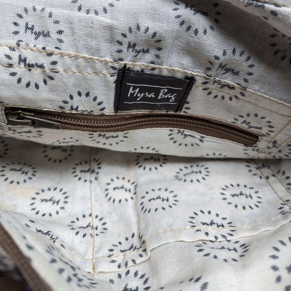 MYRA Blue Chip Recycled Military Tent Shoulder Bag - Picture 14 of 15